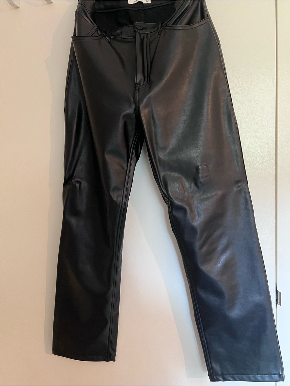 Black Faux Leather Pants